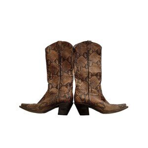 Miss Macie Snakin' It Print Western Boots